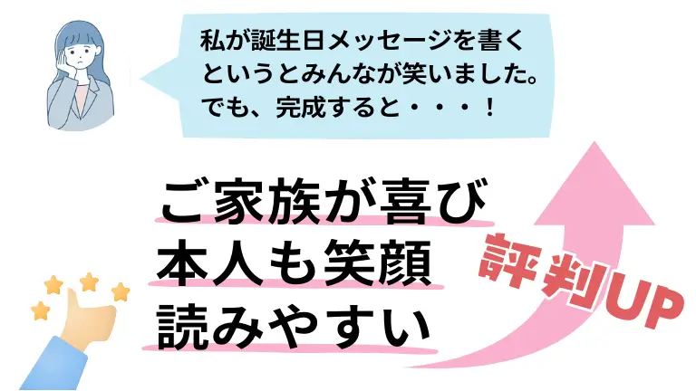 メッセージカードを書く注意点を表現したオリジナル図解