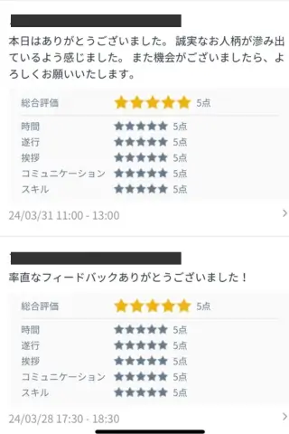 他社の実際の評価指標