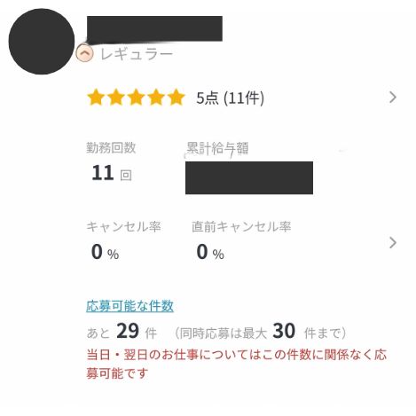 看護師ひささんがカイテクで11回勤務した証拠