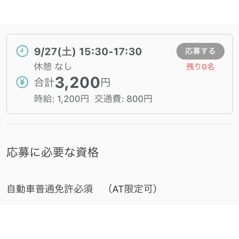 実際のUcare無資格OK求人募集の概要